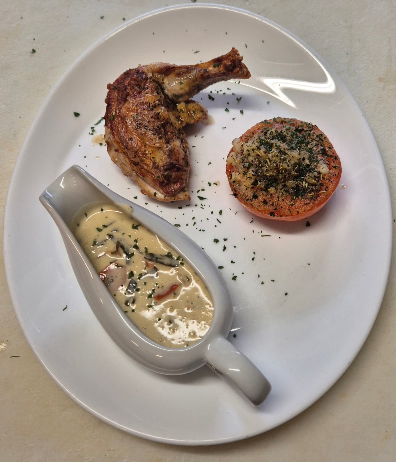 Suprême de pintade à l'estragon