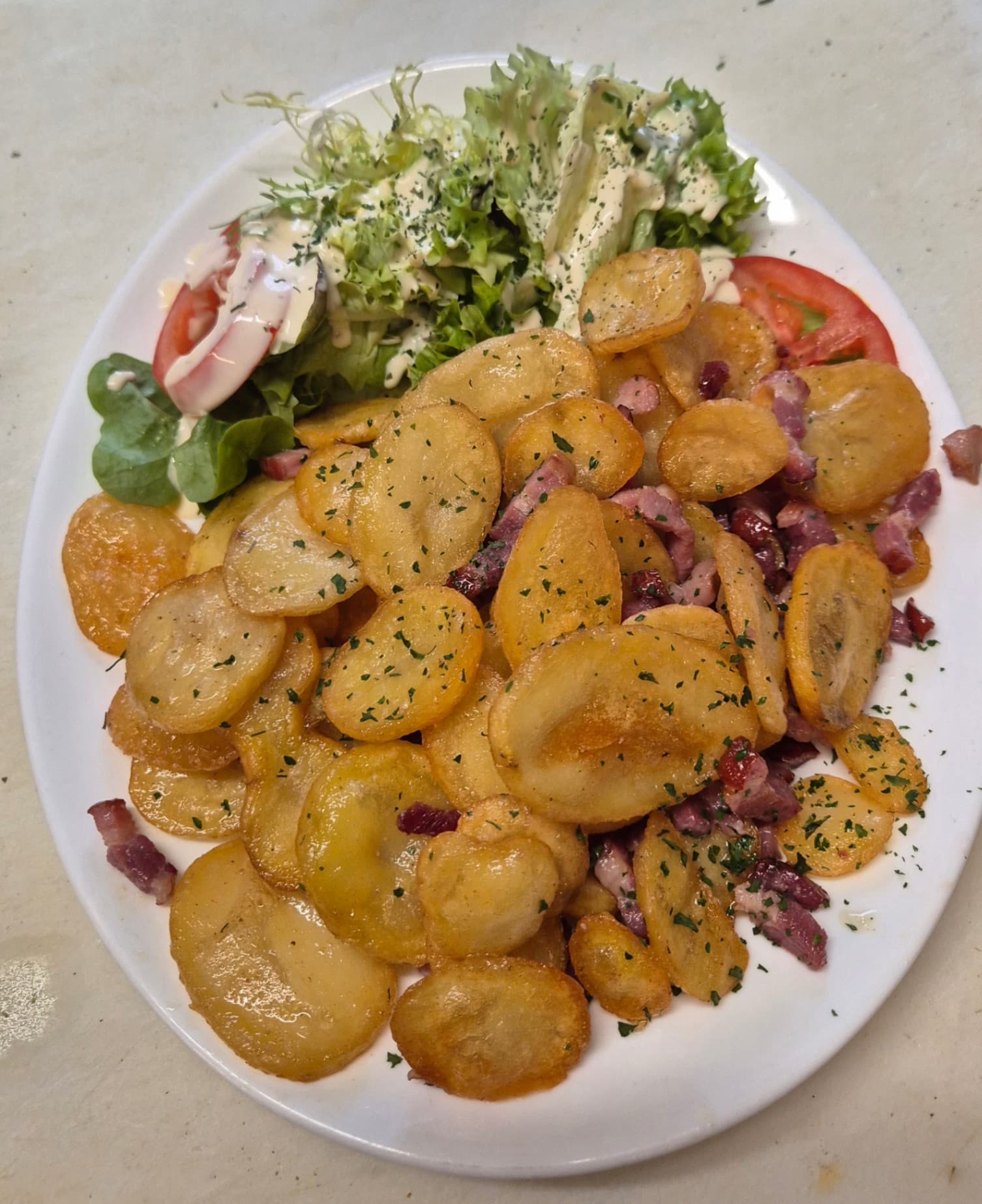 Pommes de terre au lard