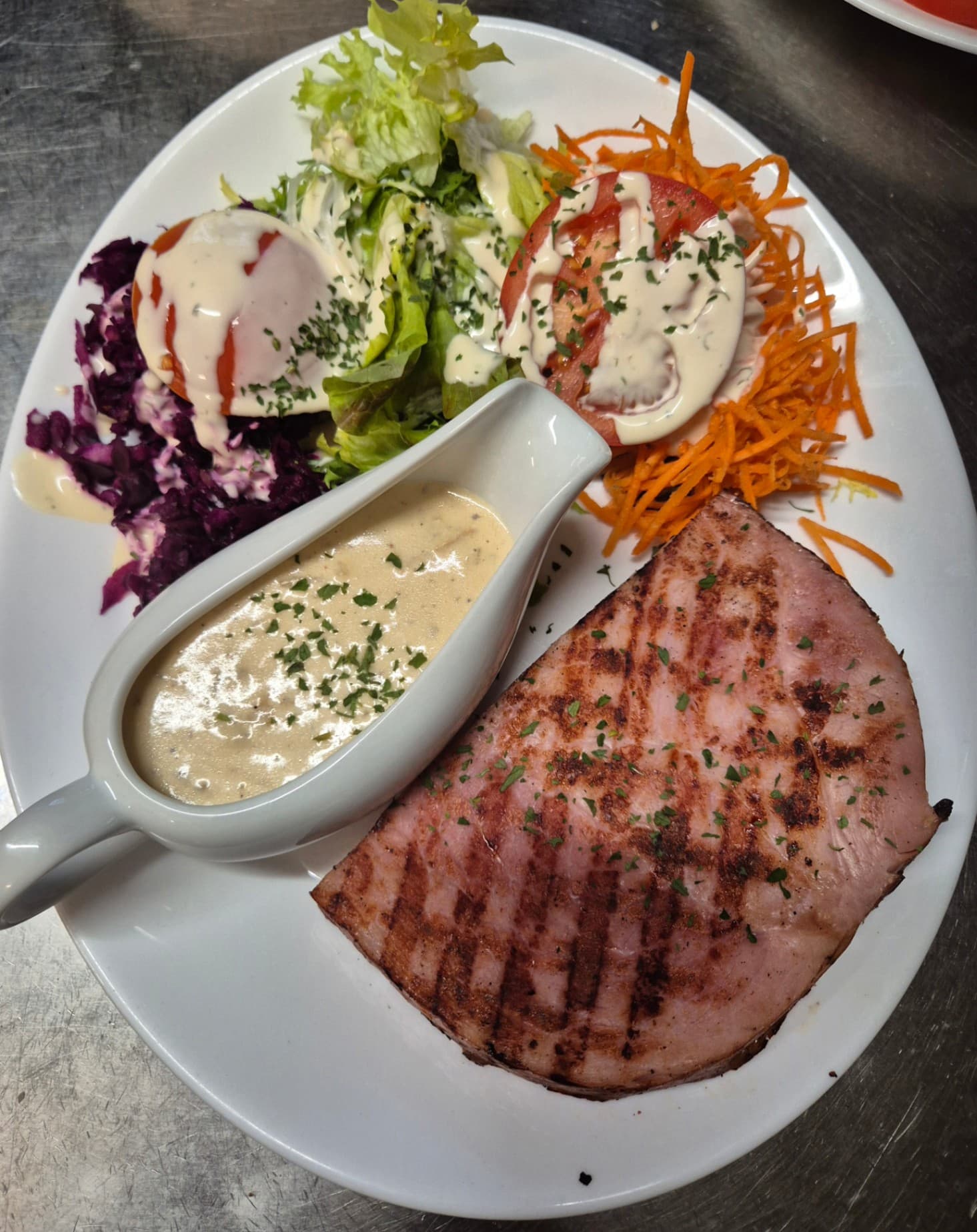 Jambon braisé/frites